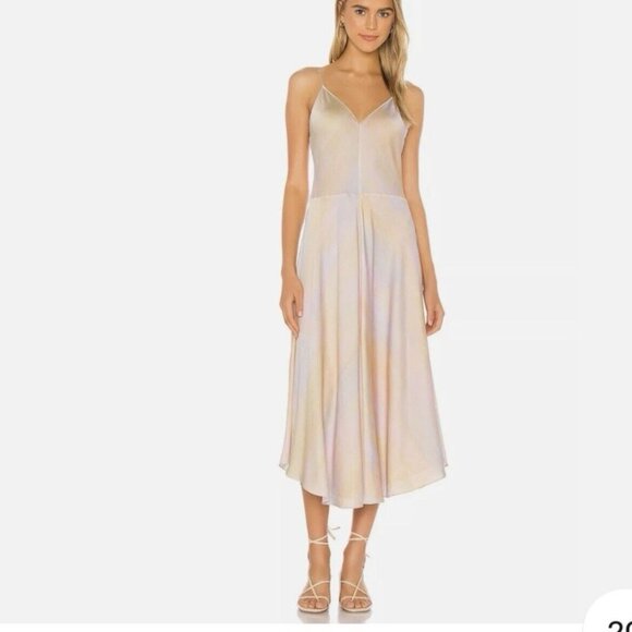 Vince Dresses & Skirts - Vince Rainbow Wash Cami Midi Slip Dress Size L $345